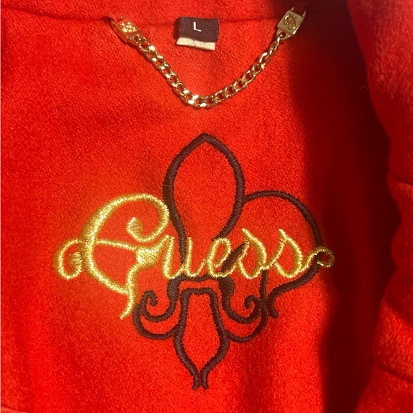 Guess, Size Large, Red, Wool Blend, Button-Up Pea Coat. Excellent Condition - Picture 5 of 12